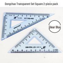 2-Piece Transparent 10cm Right Angle Triangle Ruler Set by Dongchao 10cm Triangle Ruler Set white