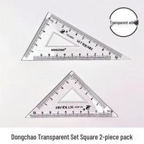 2-Piece Transparent 10cm Right Angle Triangle Ruler Set by Dongchao 10cm Triangle Ruler Set