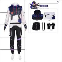 Valorant Iso Cosplay Kostiumas Pilnas Komplektas, Taktinis Hoodies Liemenė Apranga Vyrams Helovinas Komiksų Konvencija Role‑Play M&ISO black
