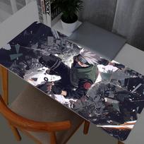 Naruto Kakashi Hatake Mouse Pad Large Gamer Gaming Accessories Speed Keyboard Rubber Lock Edge Desk Mat Laptop Mousepad 30cmx60cm gray