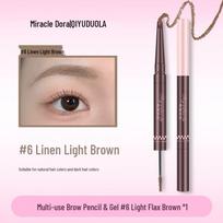 Miracle Dora Double-Ended Brow Mascara & Light Brow Pencil, Long-Lasting, Beginner-Friendly, Wild Brow Look