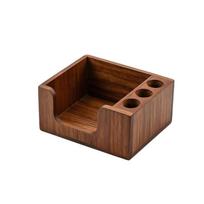 Nordic Style Sticky Note Holder Rectangular Sticky Note Stand Modern Wooden Desk Organizer  Office Wood brown