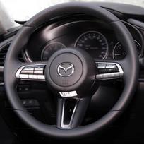 Rankomis siūta neslystanti juoda natūralios odos automobilio vairo apdangalas, skirtas Mazda CX-30 CX30 2020-2023, Mazda 3 Axela 2020-2022 gray