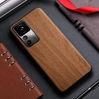 Dėklas skirtas Xiaomi 12T 12 Pro Lite 12X 5G funda bambuko medžio raštas Odinis galinis dangtelis skirtas Xiaomi 12t pro 12s pro ultra 12x dėklui Xiaomi 12X black