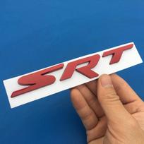 Metalinis automobilių stilius SRT priekinių grotelių grotelių emblemos lipdukas, tinkantis įkroviklio Challenger išorės priedams raudona
