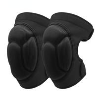 1 Pair Sponge Football Volleyball Extreme Sports Knee Pads Sleeve Brace Support Thickened Cycling Knee Protector Kneepad L black