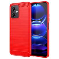 Skirta Xiaomi Poco X5 5G dėklas Xiaomi Poco X3 X4 GT X5 Pro dangtelis Atsparus smūgiams buferis Minkštas silikonas Šlifuotas telefono dėklas Xiaomi Poco X5 Poco X3 Pro raudona