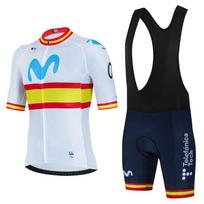 Movistar Dviračių Džersio Rinkinys Trumpomis Rankovėmis Ispanija Vyriškas Anti-UV Dviračių Sportinė Apranga Komandos Vasariniai Dviračių Drabužiai Maillot Ciclismo Hombre L