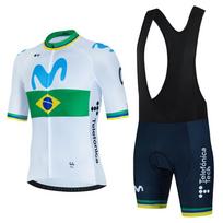 Movistar Dviračių Džersio Rinkinys Trumpomis Rankovėmis Ispanija Vyriškas Anti-UV Dviračių Sportinė Apranga Komandos Vasariniai Dviračių Drabužiai Maillot Ciclismo Hombre M