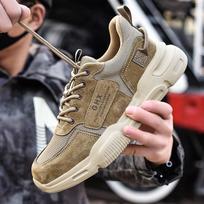 Labor Insurance Shoes Men's Anti-smashing, Anti-piercing, Lightweight and Deodorant Construction Site Work Safety Shoes 46 gray