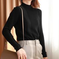 Autumn Half High Collar Bottom Pullover Women Sweater Basic Long Sleeve Knitted Sweaters Women Winter Clothing Slim Fit Casual Warm Knitwears 24980 L juoda