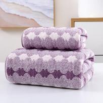 Coral Velvet Printed Towel Vonios rankšluosčių rinkinys sugeriantis sausiems plaukams 70*140cm