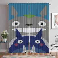 Totoros Namų Interjero Užuolaidos Svetainei Pertvarai Blackout Užuolaida Virtuvės Užuolaidos 2 Vnt Helovino Dekoracija Atspalviai W50xH70cmx2pcs-CL gray