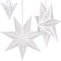Saska Christmas Popierinė dekoracinė žvaigždė 45 cm, 7 šakelės, balta