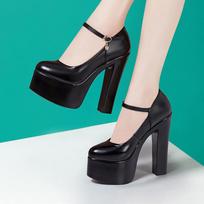 Seklūs Didelio Dydžio 32-43 Aukštakulniai Batai Moteriški Siurbliai 15CM Super Aukštakulniai Platforminiai Juodi Biuro Batai Natūralios Odos Batai Moterims 42 black