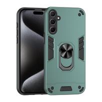 Karinis šarvuotas smūgiams atsparus dėklas Samsung Galaxy A56 A36 A26 A16 5G A06 Apsauginis dangtelis Žiedinis stovas Laikiklis Fundas Coque Galaxy A06 4G žalia