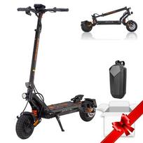 Kukirin G2 Master Didelio greičio elektrinis paspirtukas 2000W Dvigubas variklis, Maksimalus greitis 60km/h, 52V 20.8Ah Baterija, Įkalnės ≤28°, Hidrauliniai amortizatoriai, 10“ Padangos G2 Master+Handlebar Bag (Split Up, 2 parcels) juoda