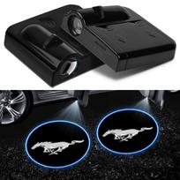 LED Automobilio Durų Pasitikimo Žibintai Lazerinis Projektorius Belaidis Automobilio HD Mandagumo Lempa Ford Mustang linijai Fiesta Escape Kuga Ecosport Ranger EXplorer lipdukai Mustang