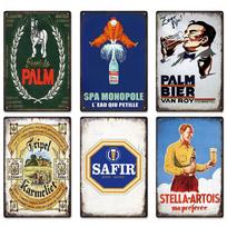 FJ Vintažiniai metaliniai skardiniai ženklai Dekoras Alaus plokštelė Retro plakatai Sienų dekoravimo plokštė barui, užeigai, restoranui 20x30cm