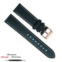 XL Ilgesnis 140+90mm Vintažinis Laikrodžio Dirželis 22mm 24mm Panerai SElKO Casio Laikrodžiams Prailginantis ir Storinantis Vyriškas Laikrodžio Dirželis 22mm-width black