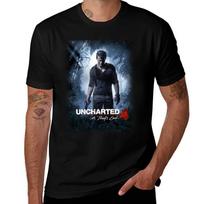 Uncharted 4 marškinėliai Marškinėliai juodi medvilniniai marškinėliai vienspalviai vyrams pakuotė medvilniniai marškinėliai 100% vyriški marškinėliai dizainerio L brown