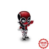 Marvel Deadpool ir Wolverine Kabantys Pakabukai Karoliukai Tinka 3mm Apyrankėms Karoliui Moterims Pakabukas Prabangus Pasidaryk Pats Juvelyrikos Gamyba Dovana black
