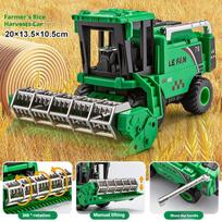Farmer Automobilis Vaikų Kombaino Žaislas Modelis Traktorius Inercija Kviečių Žemės ūkio transporto transporto priemonės berniuko žaislas 20x13.5x10.5cm žalia