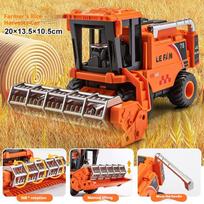 Farmer Automobilis Vaikų Kombaino Žaislas Modelis Traktorius Inercija Kviečių Žemės ūkio transporto transporto priemonės berniuko žaislas 20x13.5x10.5cm oranžinė