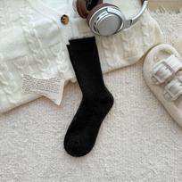Women's Wool Cashmere Mid-Tube Socks: Thick, Warm, Ideal for Autumn & Winter Wear One Size