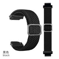 Klasikiniai elastiniai pinti dirželiai, skirti Garmin Forerunner 235 735xt 220 230 630 620 Approach S20 S5 S6 laikrodžiams, nailoniniai reguliuojami apyrankės Approach S20 black