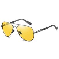 0 -0,5 -0,75 Iki -6 Naktinio matymo lęšiai Ovaliniai receptiniai akiniai nuo saulės Vyriški Metaliniai Vairavimo Anti-Glare Trumparegystės Akiniai nuo saulės 0 yellow
