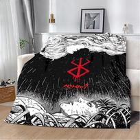 Karštas Anime Komiksai Berserk Spausduotas pledas Iškylai Šiltas Minkštas Patogus Namams Kelionei Gimtadienio Dovana 75x90cm gray