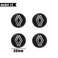 Ratlankių gaubtai, 4 vnt., 56 mm, 60 mm, 65 mm, automobilio ratlankio centro ratlankio gaubto lipdukai, skirti „Renault Austral“, „Kadjar“, „Megane“, „Captur“, „Arkana“, „Dacia“ logotipo ratlankių kompanijai black