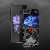 Berserk Comics Anime Cool Back Phone Cover Funda Case for Samsung Galaxy Flip3 Z Flip 7 6 5 4 3 Flip5 Flip7 FE Flip6 Flip4 Galaxy Z Flip7 black