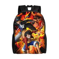 Vienas Gabalas Laisvalaikio Kuprinė Sportinė Studentų Žygiai Kelionės Luffy Zoro Sanji Dieninė Kuprinė Vyrams Moterims Kolegijos Pečių Krepšys One Size black