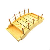 Flat Wooden Sushi of Sashimi Service Container Dishes for Party Salad S beige