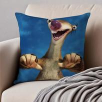 Klasikinio animacinio filmo Ledynmetis Pagalvės užvalkalas Antialerginis nematomas užtrauktukas Trumpas pliušas Sofa pagalvė 40X40cm blue