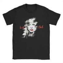 Lady Gaga Teptuko Potėpio Portretas Vintažiniai Marškinėliai | Pop Muzikos Gatvės Stiliaus T-shirt S gray