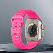 Silicone Strap for Apple Watch Band Ultra 49mm 46mm 45mm 44mm 42mm 41mm 40mm Wristband iwatch Series 10 9 8 7 6 SE 5 4 Bracelet 42 44 45 46 49mm pink