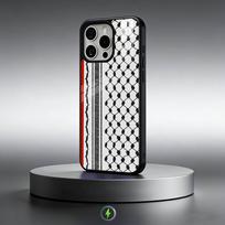 P-Palestina-S Hattah Keffiyeh telefono dėklas, skirtas iPhone 17, 16, 15, 14, 13, 12, 11 Plus, Pro Max, magnetinis Magsafe belaidžiam įkrovimui iPhone11 gray