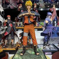 Uzumaki Naruto Action Model Naruto Shippuden Interchangeable Head PVC Collectible Model 33cm/12.99 Inch Anime Gift for Fans No box brown