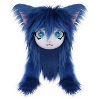 Pūkuoto gyvūno galva Katės Fursuit Iškirpta kaukė Helovino Kaukės Kostiumas Cosplay Rekvizitas Katės galvos apdangalas Vaikams Suaugusiems Dovana tamsiai mėlyna spalva