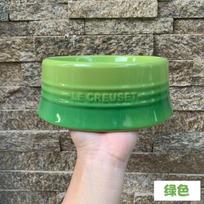 LeCreuset Vėsios spalvos Apvalus emaliuotas naminių gyvūnų dubenėlis katėms ir šunims Universalus plokščias dubenėlis Naminių gyvūnų šėrimo reikmenys Šunų lėto šėrimo ... S-small žalia