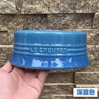 LeCreuset Vėsios spalvos Apvalus emaliuotas naminių gyvūnų dubenėlis katėms ir šunims Universalus plokščias dubenėlis Naminių gyvūnų šėrimo reikmenys Šunų lėto šėrimo ... S-small tamsiai mėlyna spalva