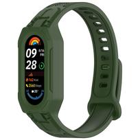 For Xiaomi Smart Band 10 9 8 7 6 5 4 3 Accessories Sport Bracelet wrist belt pulseira correa Mi band 9 8 10 Case+Silicone strap Mi Band 10 9 8 žalia