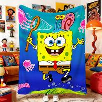 S-Kempiniuko Pliušinis pledas Sofai Pledai & Apklotai Antklodė Lovai Namams ir Dekoruoti Anime Pledai Iškylai Dvigubas 75cmx90cm blue