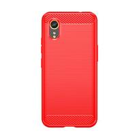 Samsung Galaxy XCover 7 dėklas, lankstus TPU pluošto apsauginis dangtelis Samsung Galaxy XCover 7 raudona
