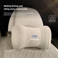 Automobilinės kėdutės zomšinė atminties putplasčio kaklo pagalvėlė galvos atrama Volvo Xc60 Xc90 V40 V60 S60 V50 V90 S80 C40 XC40 V70 XC70 C30 C70 Rdesign gray