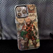 B-Bakugo My Hero Academia telefono dėklas iPhone 16,15,14,13,12,11,8,7,Pro,Max,Plus,Mini,XS,SE Anti Fall Juodas Matinis Kietas iphone15plus
