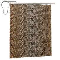 Leopardo Rašto Dušo Užuolaida Vonios kambario Poliesterio Vandeniui Atsparios Vonios Užuolaidos Su Kabliukais W150H180(CM)-1 Pcs